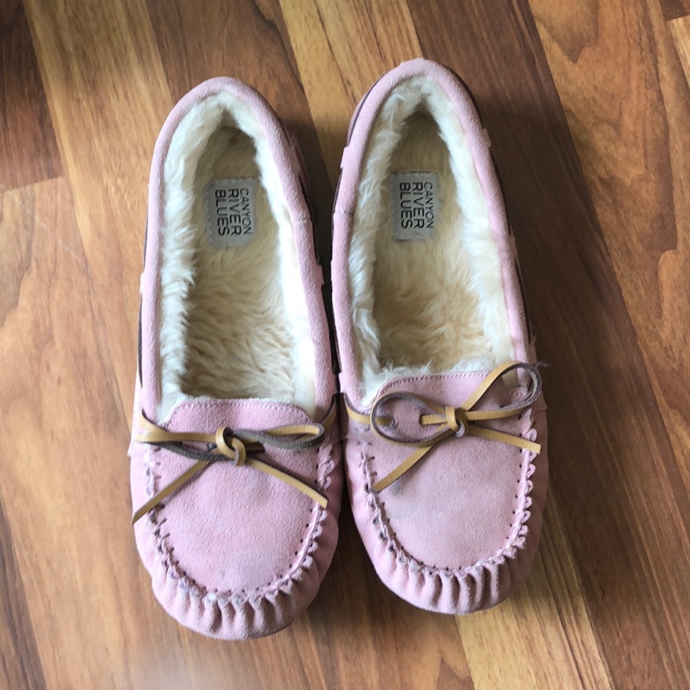 Pink moccasins